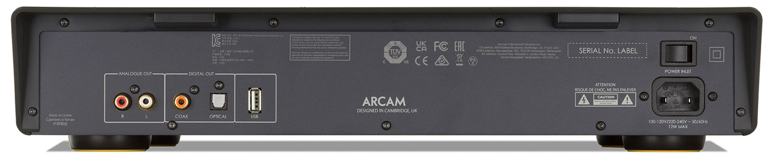 Złącza odtwarzacza ARCAM CD5