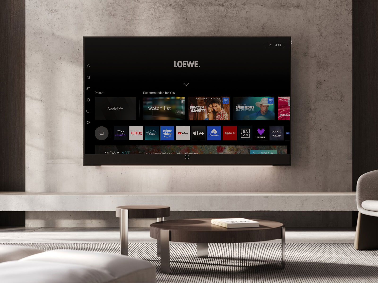 LOEWE stellar 77 DR+ Black VIDAA