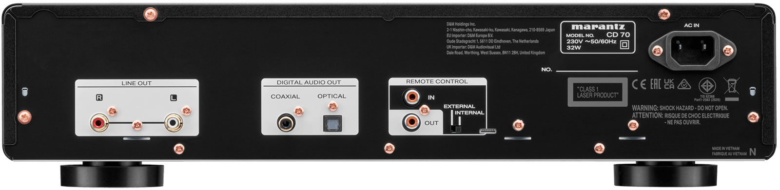 Złącza odtwarzacza MARANTZ CD 70