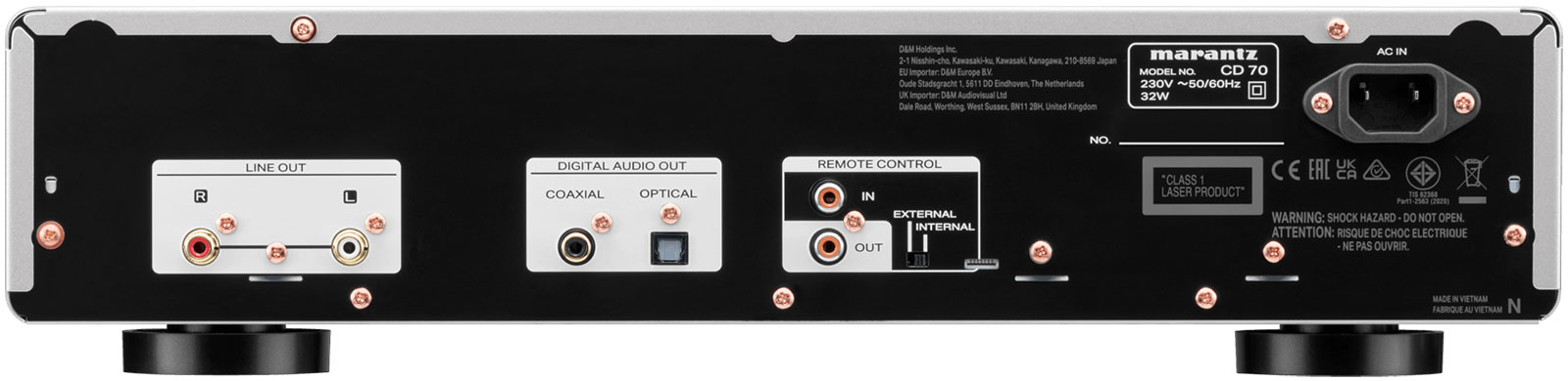 Złącza odtwarzacza MARANTZ CD 70