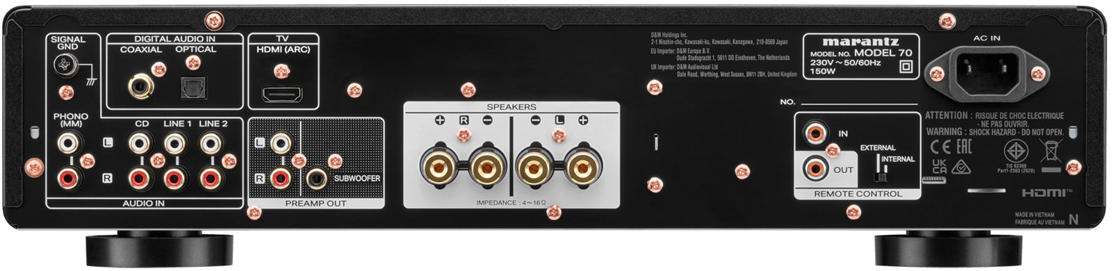 Złącza wzmacniacza MARANTZ Model 70