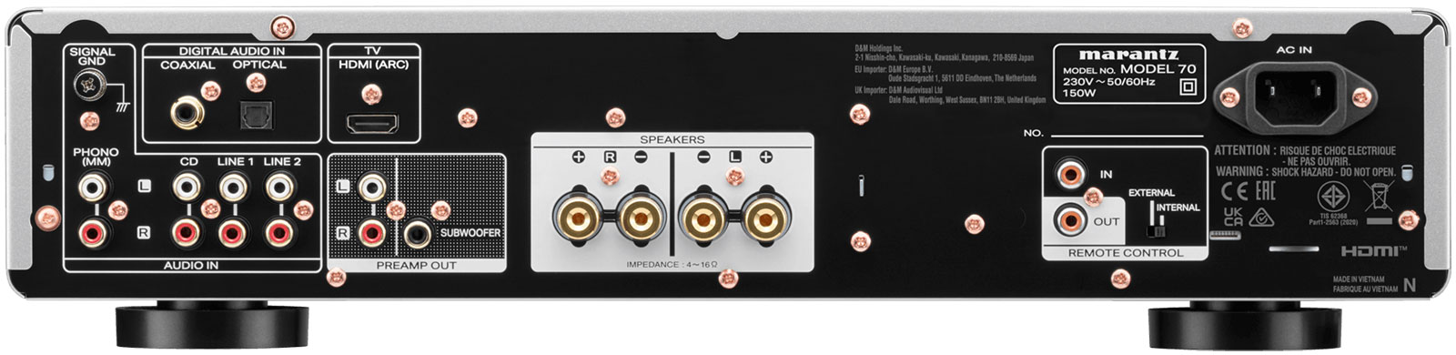 Złącza wzmacniacza MARANTZ Model 70