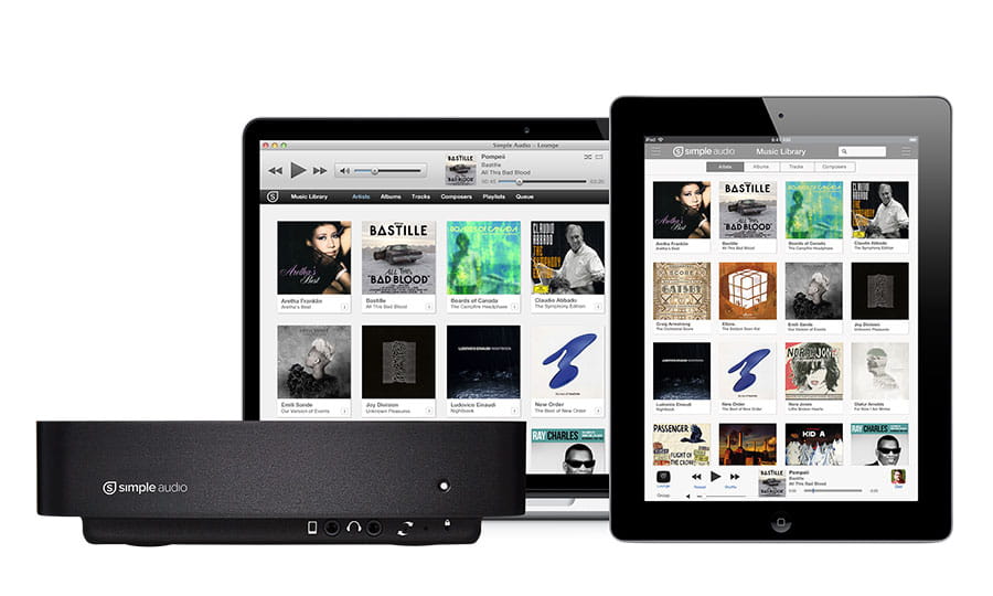 fot. SIMPLE AUDIO odtwarzacz strefowy Roomplayer+ amp z aplikacją na iPad